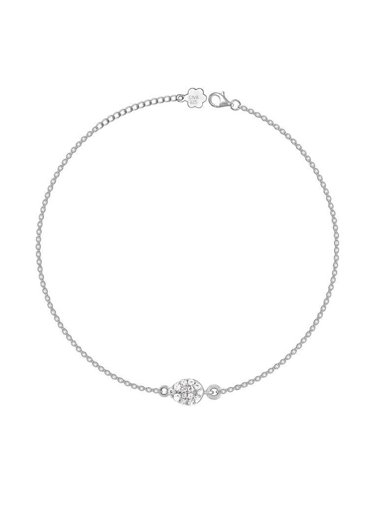 GIVA 925 Sterling Silver Minimal Chic Anklet