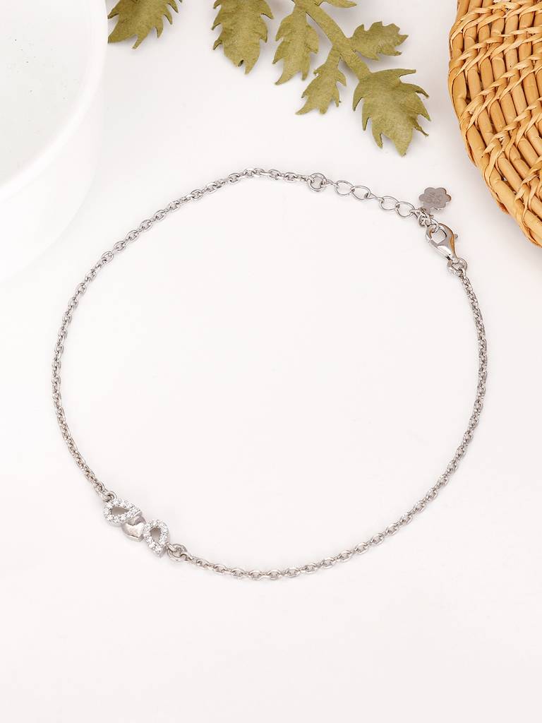 GIVA 925 Sterling Silver Minimal Anklet