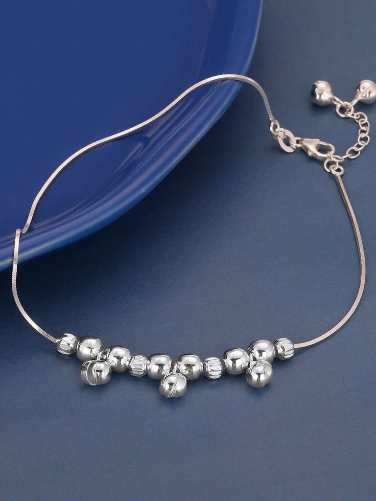 GIVA 925 Sterling Silver Jingle Anklet