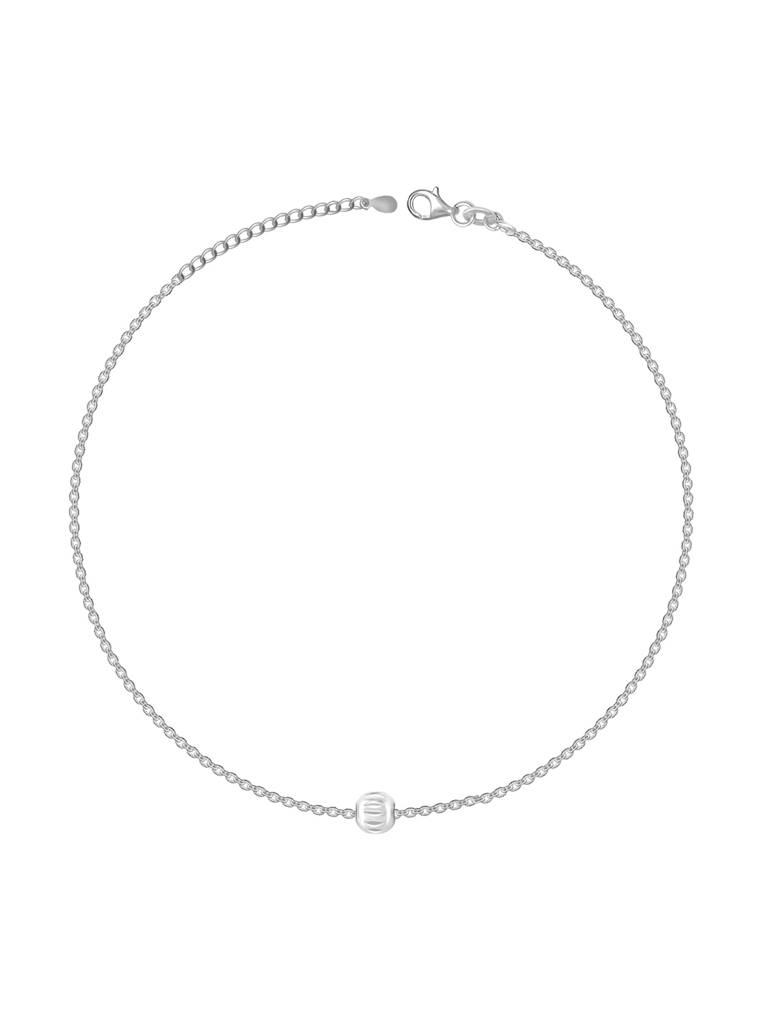 GIVA 925 Sterling Silver Minimal Bead Anklet