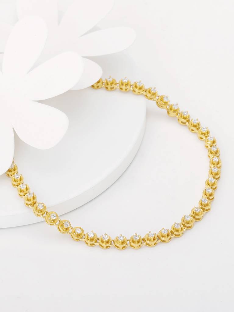 Giva 925 Sterling Silver Golden Stellar Orbs Anklet