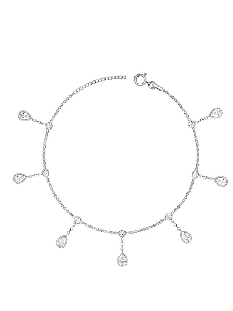 Giva 925 Sterling Silver Dew Drop Glow Anklet