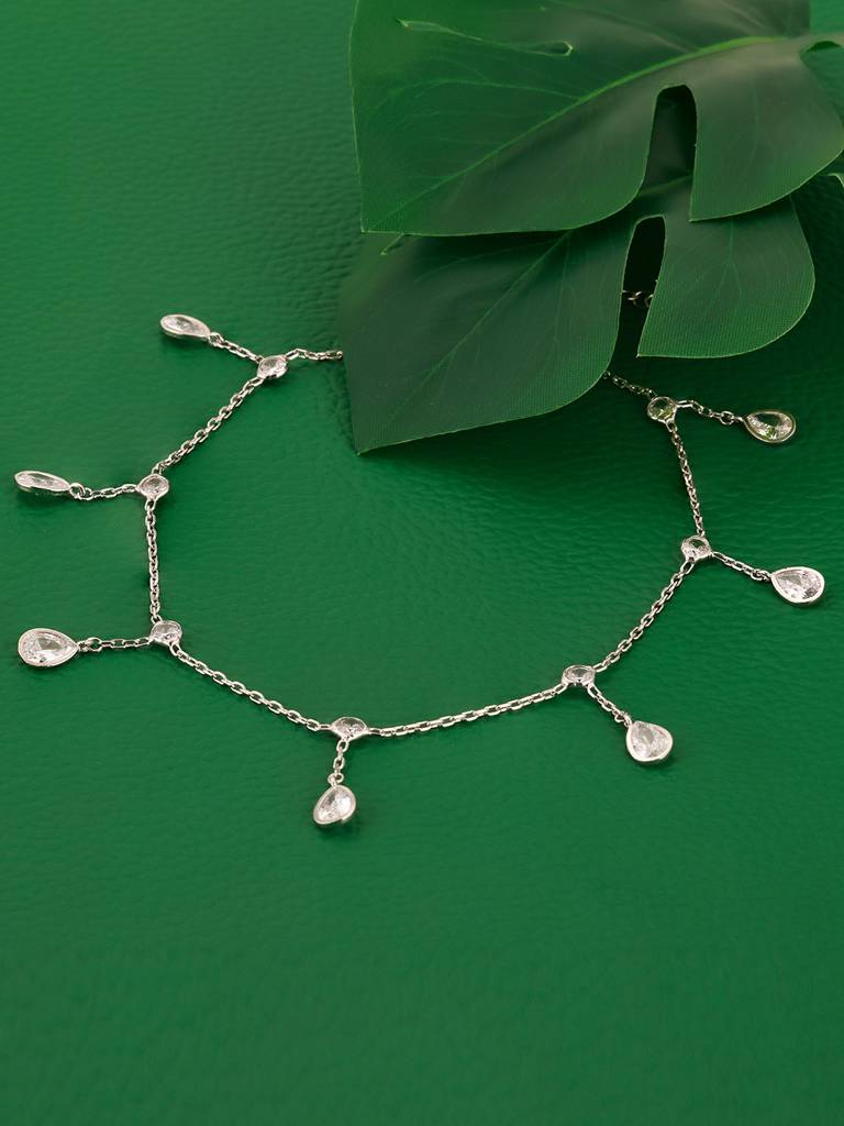 Giva 925 Sterling Silver Dew Drop Glow Anklet