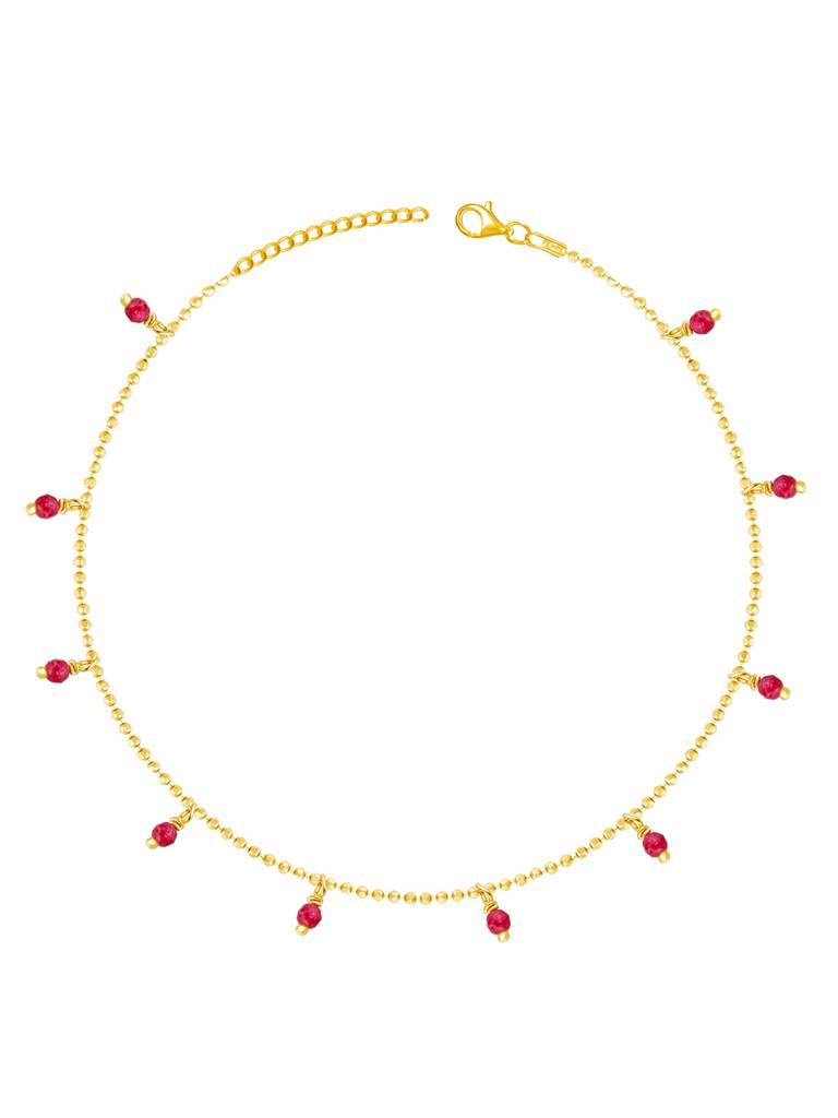 Giva 925 Sterling Silver Golden Beautiful Glory Anklet
