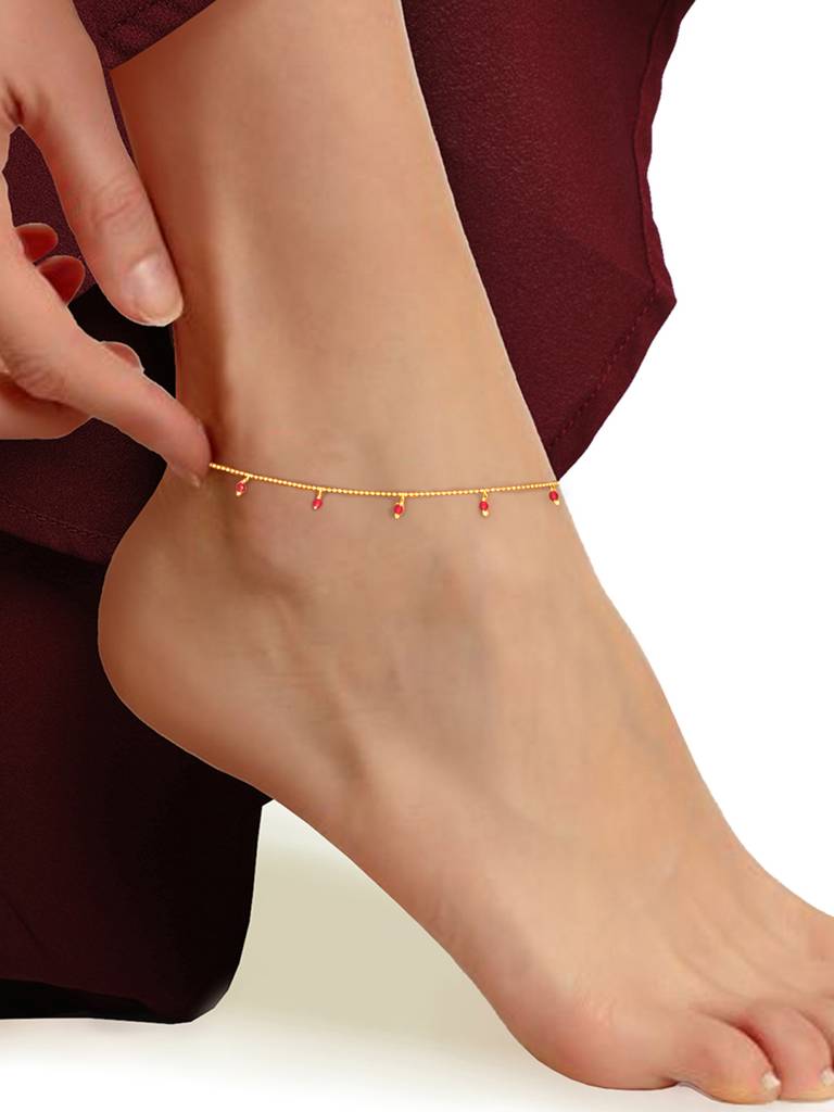 Giva 925 Sterling Silver Golden Beautiful Glory Anklet