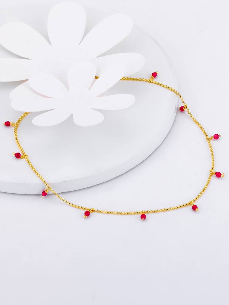 Giva 925 Sterling Silver Golden Beautiful Glory Anklet