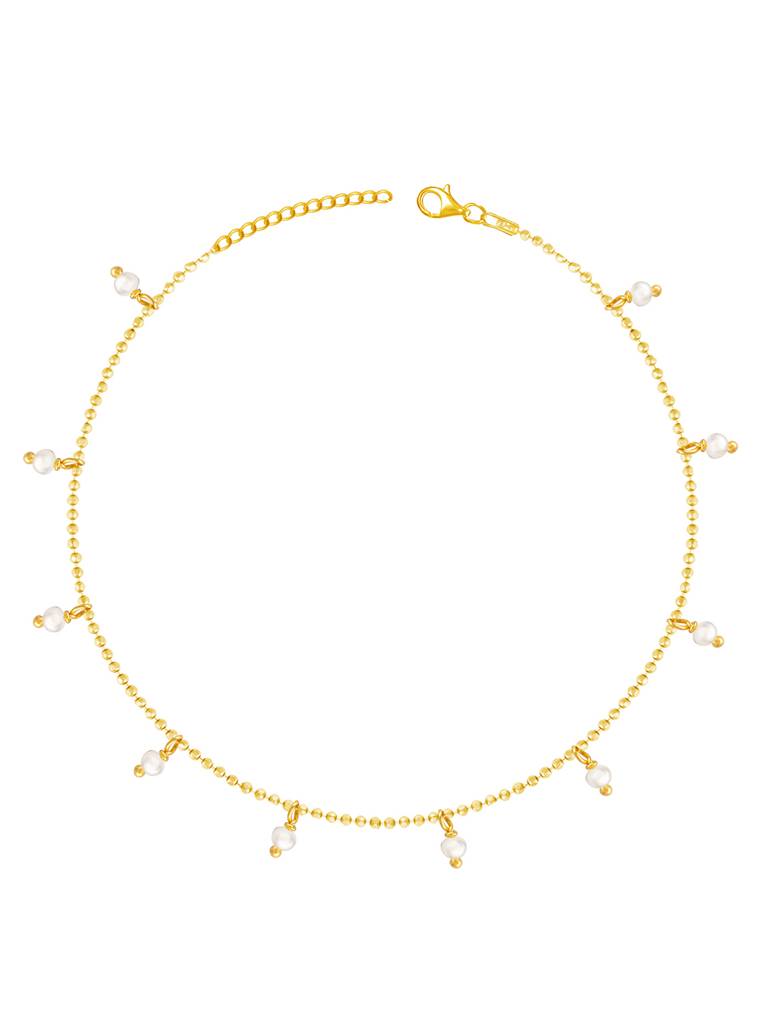 Giva 925 Sterling Silver Golden Elegant Beauty Anklet