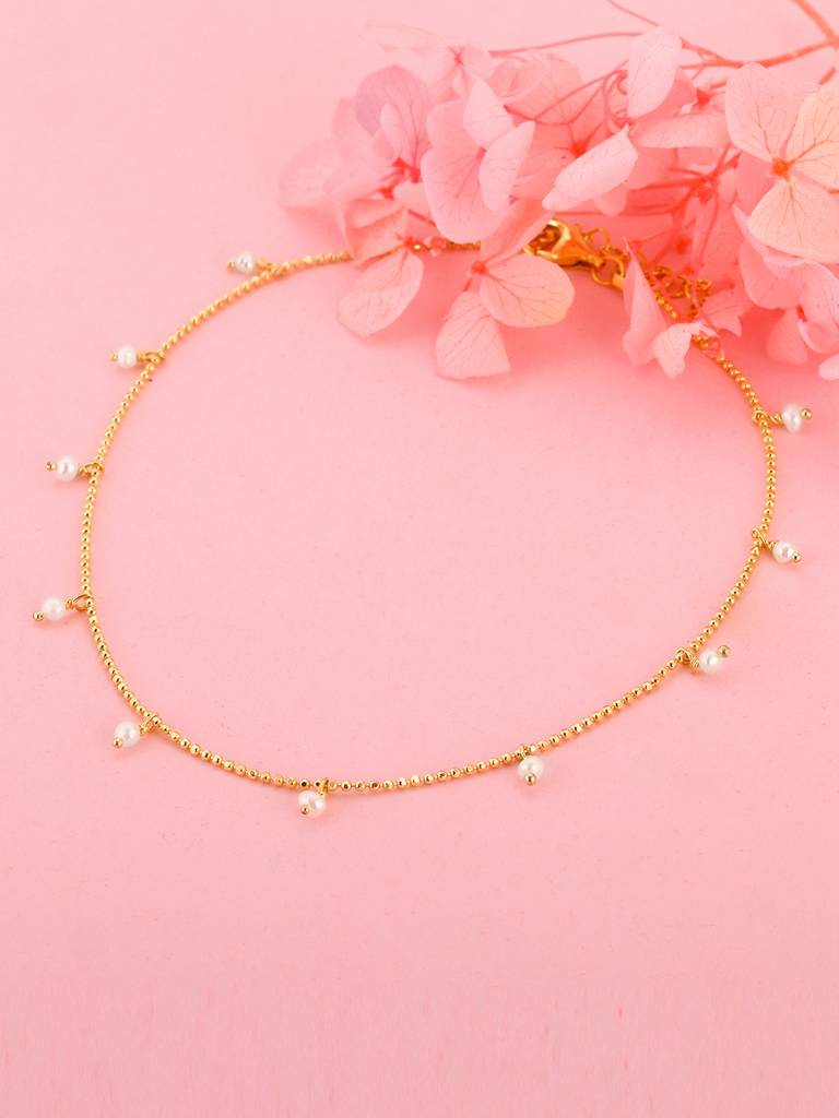 Giva 925 Sterling Silver Golden Elegant Beauty Anklet