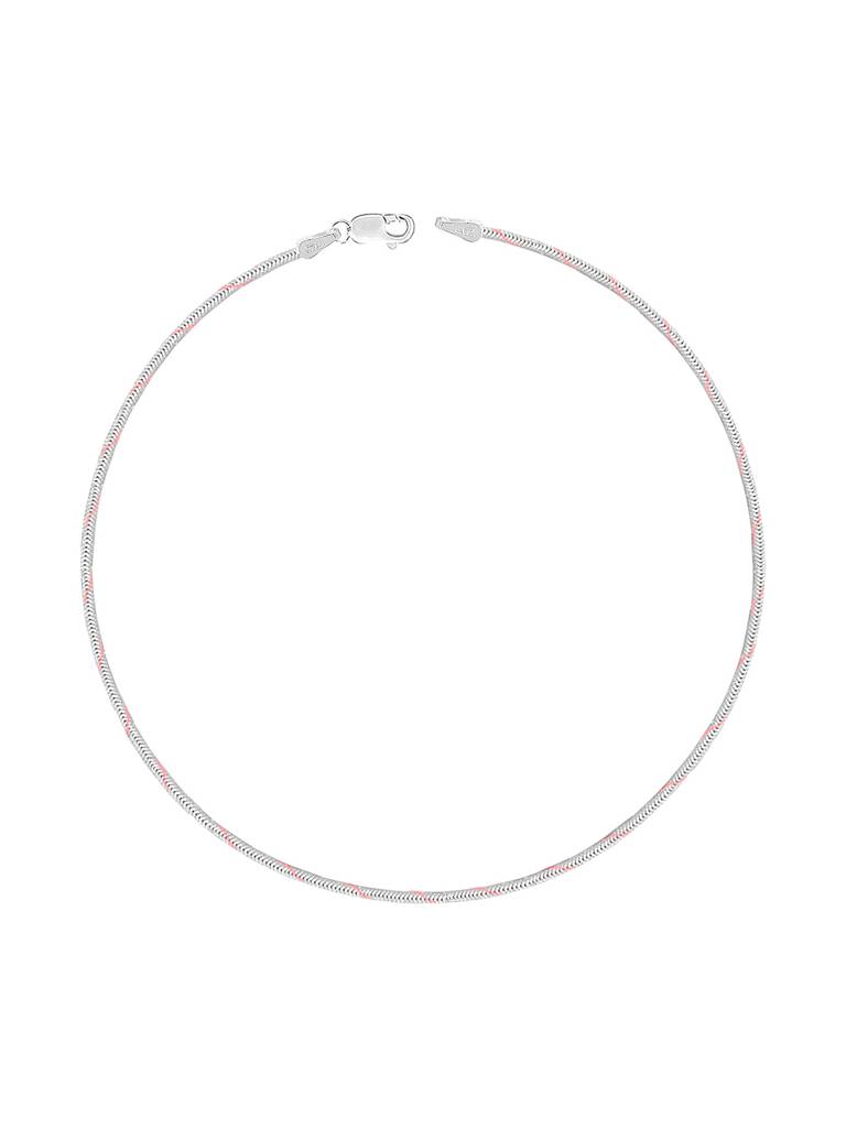 GIVA 925 Sterling Silver Rose Gold and Silver Snake Chain Anklet