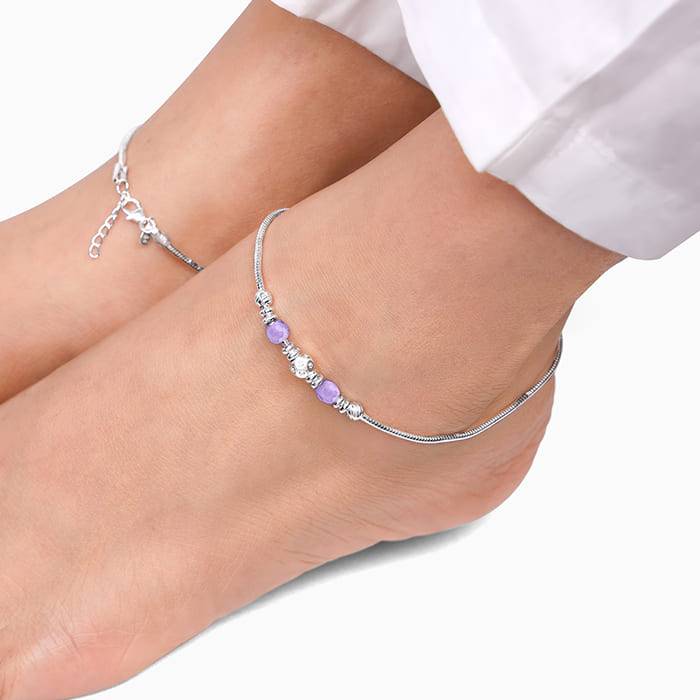 Giva 925 Silver Colourful Radiance Ankletare Are Single : A0213