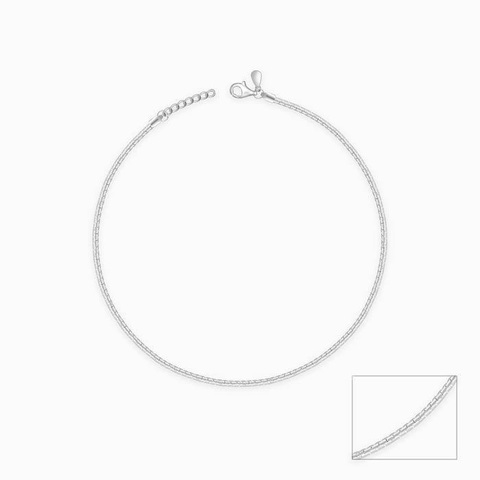 Giva 925 Sterling Silver Classy Anklet,Single | Gifts For Women And Girls | With Certifica : A0215