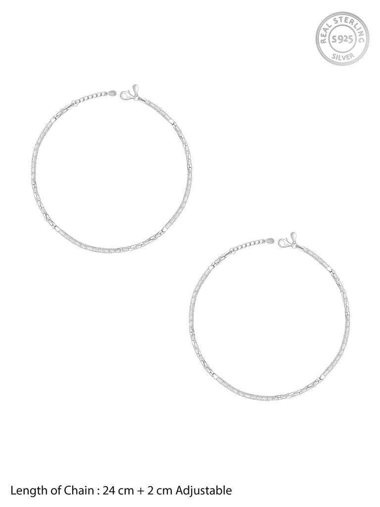 Giva 925 Sterling Silver Sparkling Light Anklet