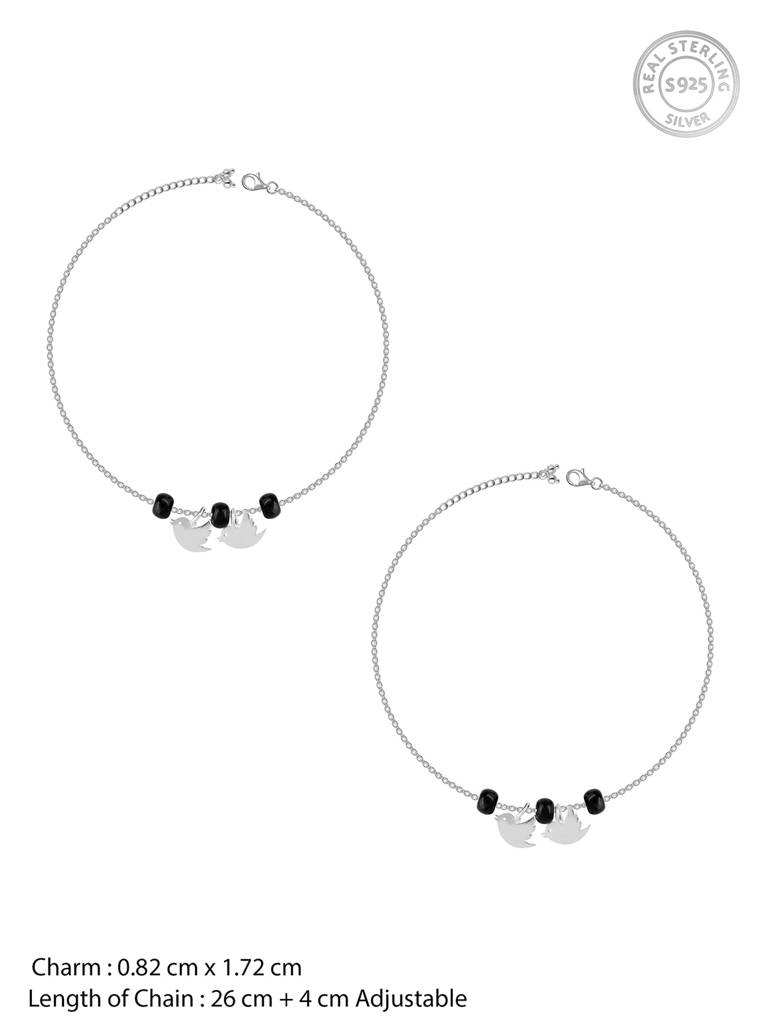 Giva 925 Sterling Silver Lovely Birds Anklet