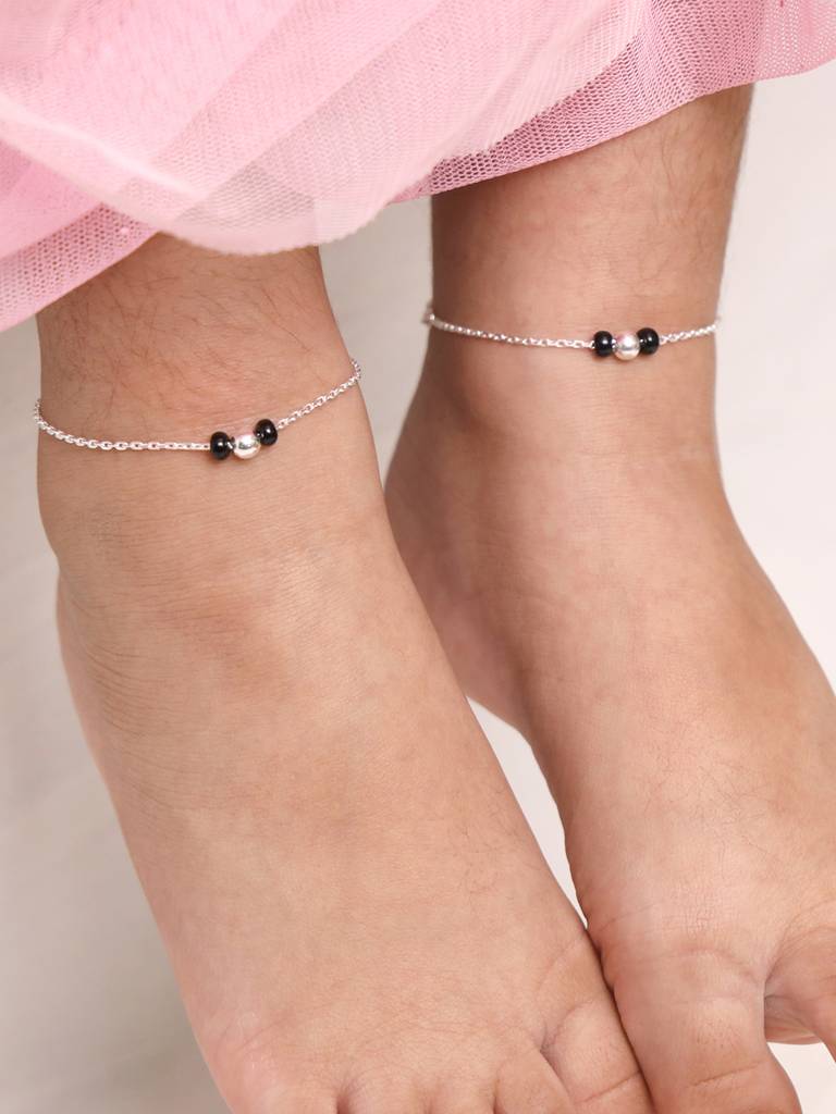Giva 925 Sterling Silver Delight Beads Anklet