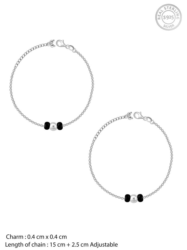 Giva 925 Sterling Silver Delight Beads Anklet