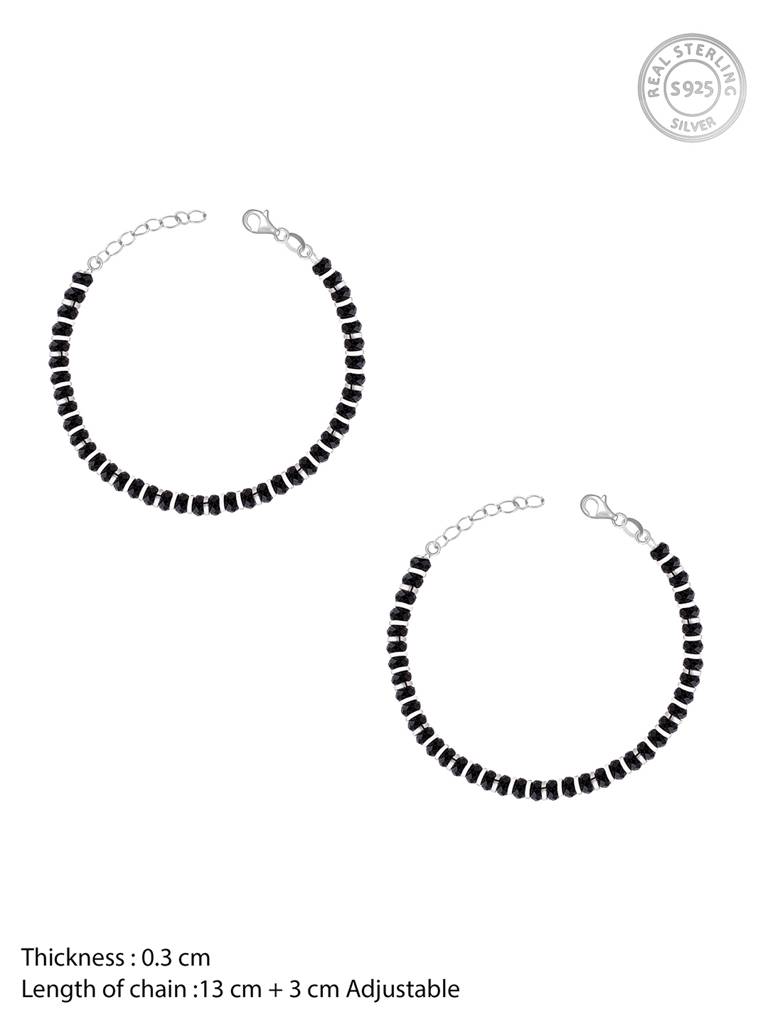 Giva 925 Sterling Silver Delicate Beads Anklet