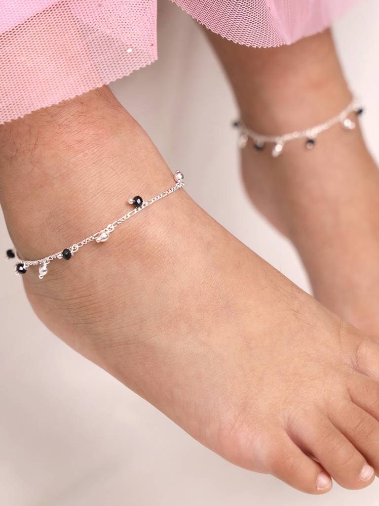 Giva 925 Sterling Silver Love Of The Beads Anklet