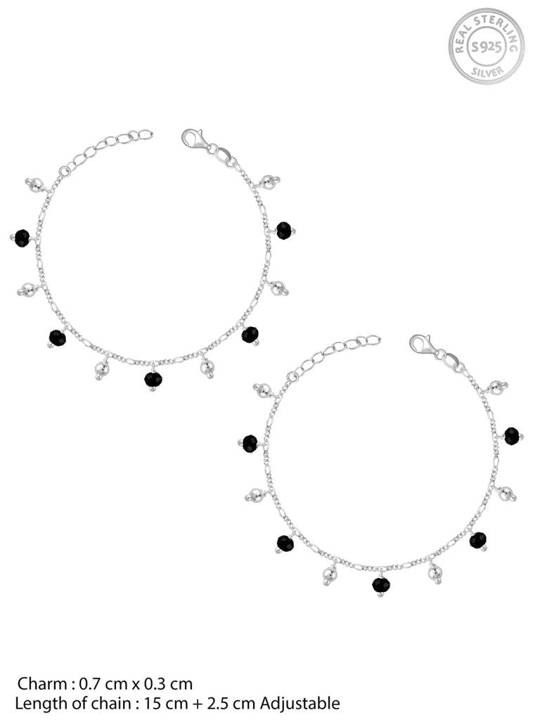 Giva 925 Sterling Silver Love Of The Beads Anklet