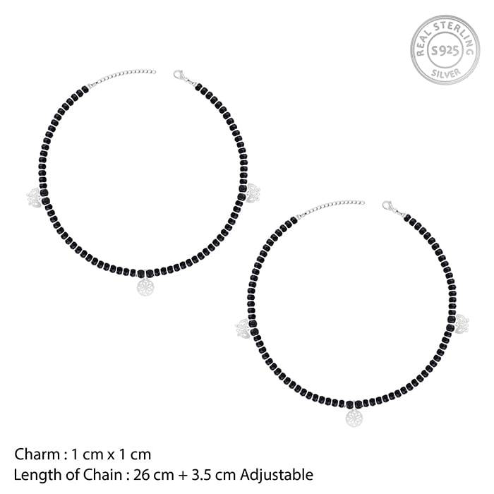 Giva 925 Sterling Silver Pure Charm Anklets,Single| Gifts For Women And Girls | With Certi : A0243