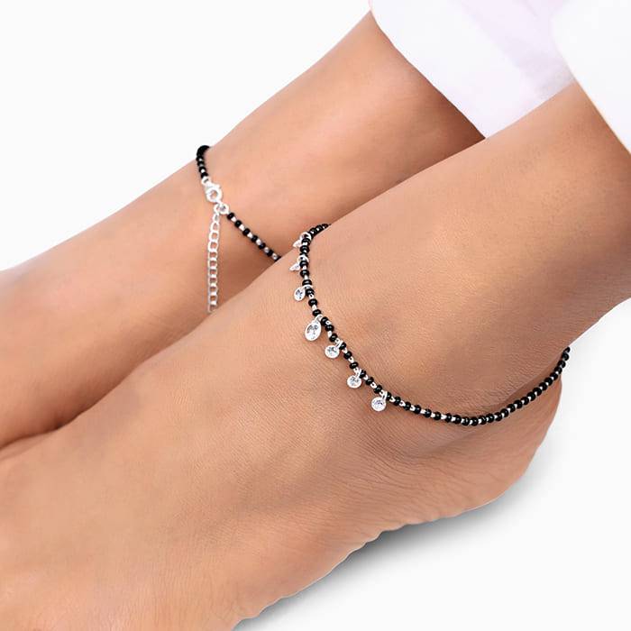 Giva 925 Sterling Silver Crystal Charm Anklet,Single| Gifts For Women And Girls | With Cer : A0270