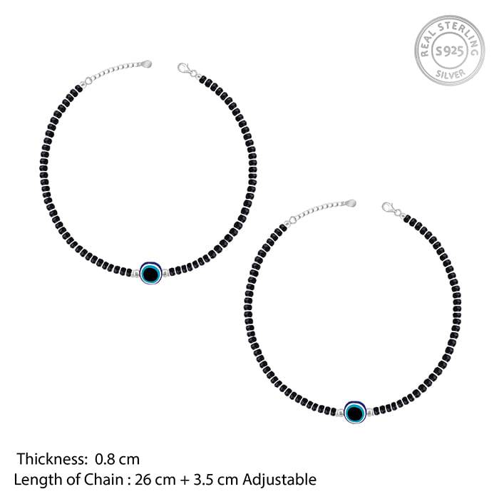 Giva 925 Silver Evil Eye Protection Ankletare Are Single : A0276