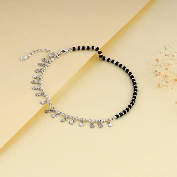 Giva 925 Sterling Silver Unique Vibe Anklet,Pair | Gifts For Women And Girls | With Certif : A0278