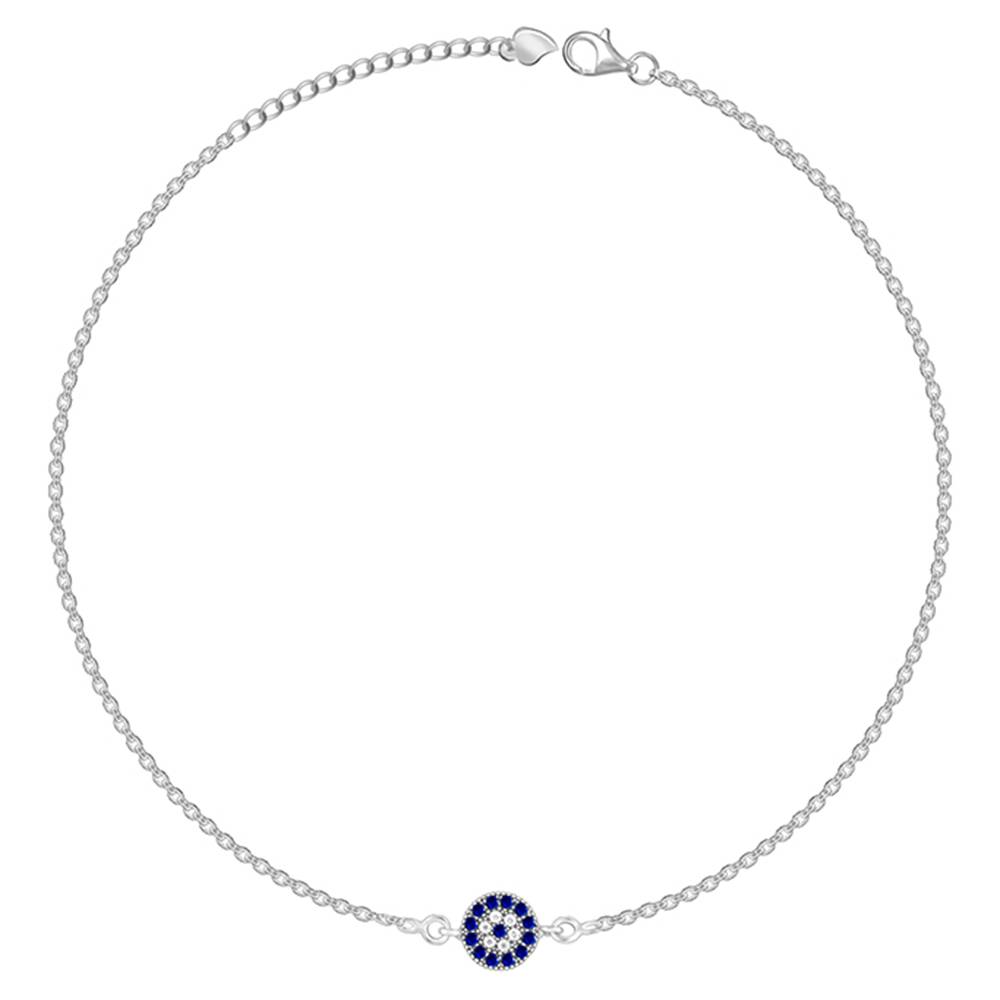 Giva 925 Silver Evil Eye Ankletare Are Single : A0282