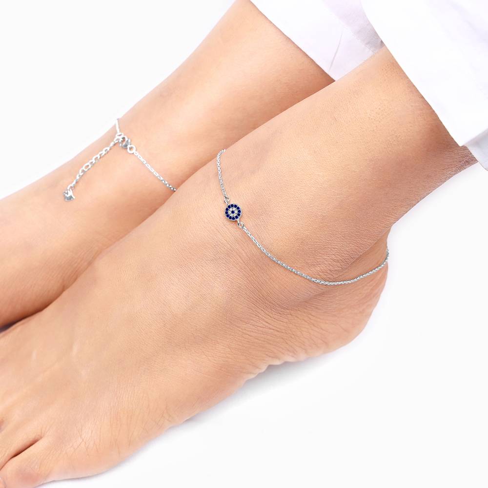 Giva 925 Silver Evil Eye Ankletare Are Single : A0282