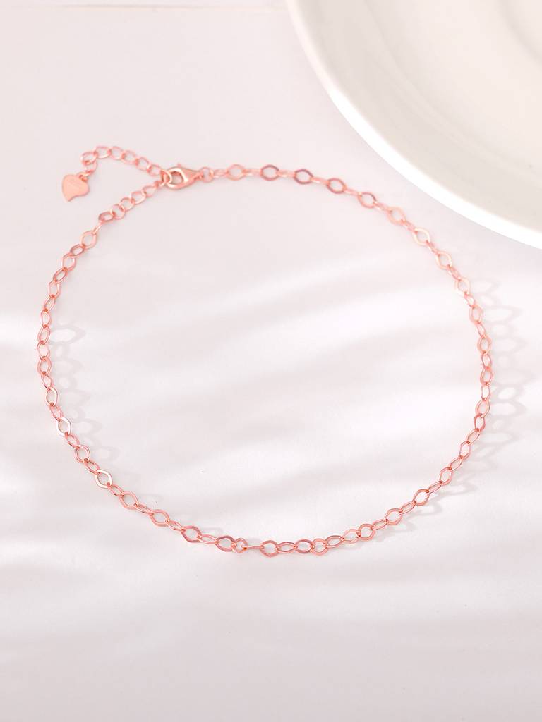 Silver Rose Gold Stylish Ankletare Are Single : A0294
