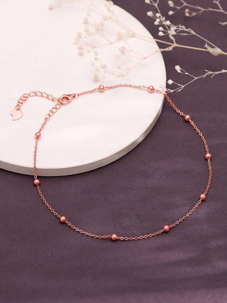 Silver Rose Gold Your Simplicity Ankletare Are Single : A0295