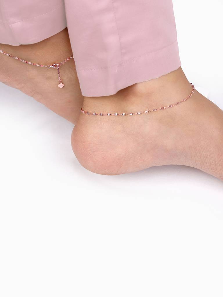 Silver Rose Gold Timeless Trends Ankletare Are Single : A0298