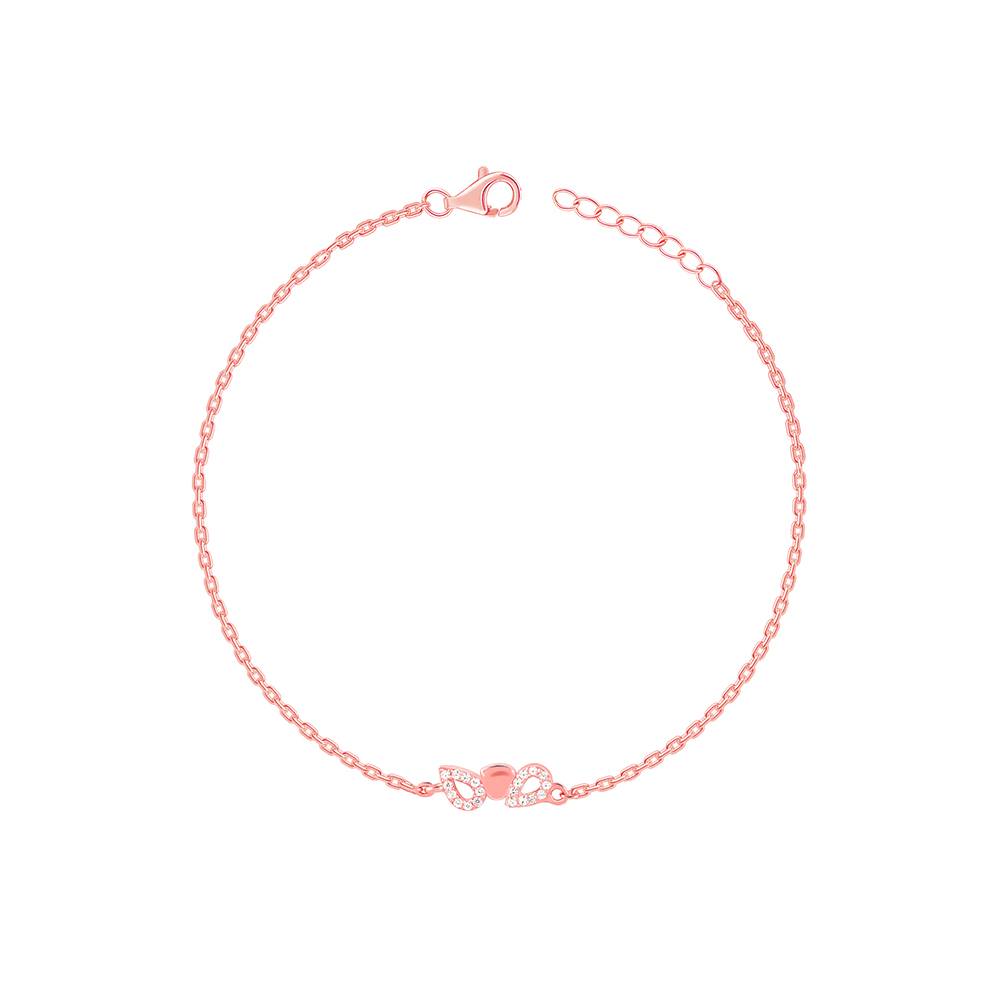 925 Silver Rose Gold Soft Glimmer Anklet : A0324