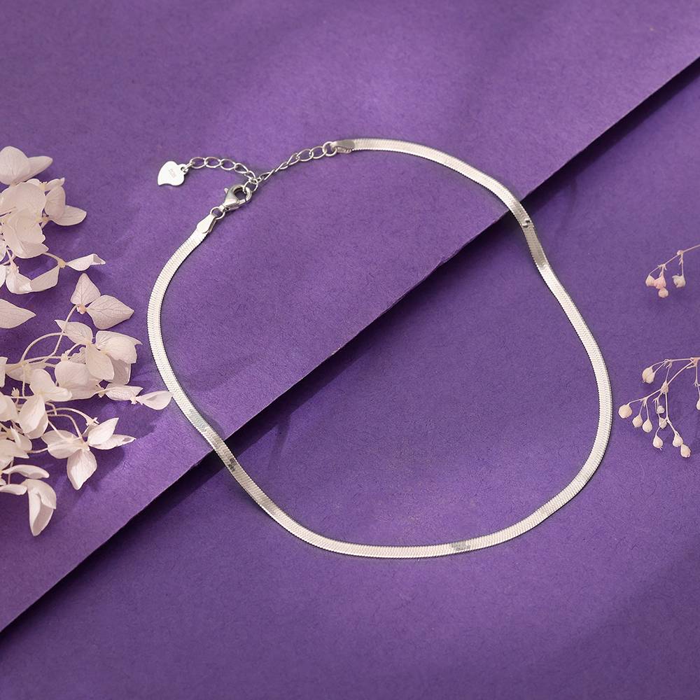 925 Silver Silver Aura Anklet : A0372