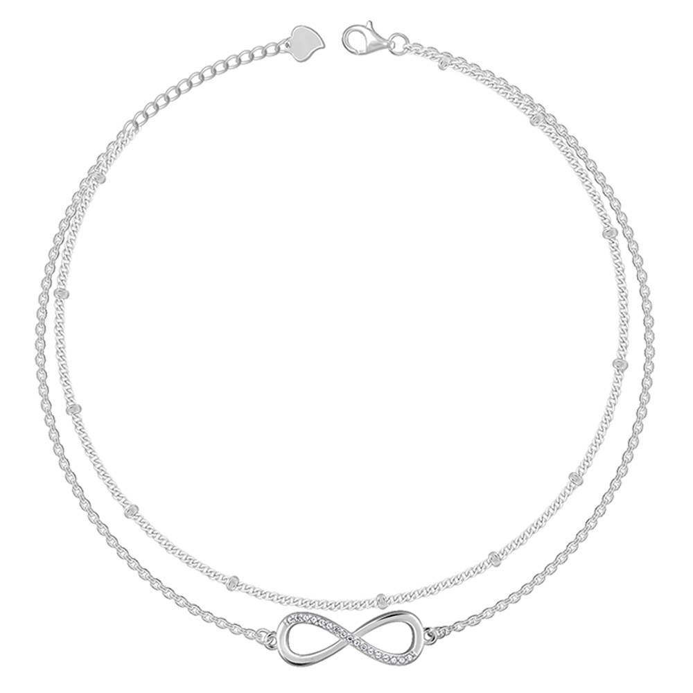 925 Silver Infinite Glow Anklet : A0375