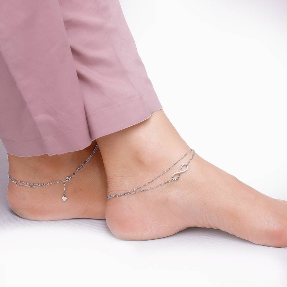 925 Silver Infinite Glow Anklet : A0375