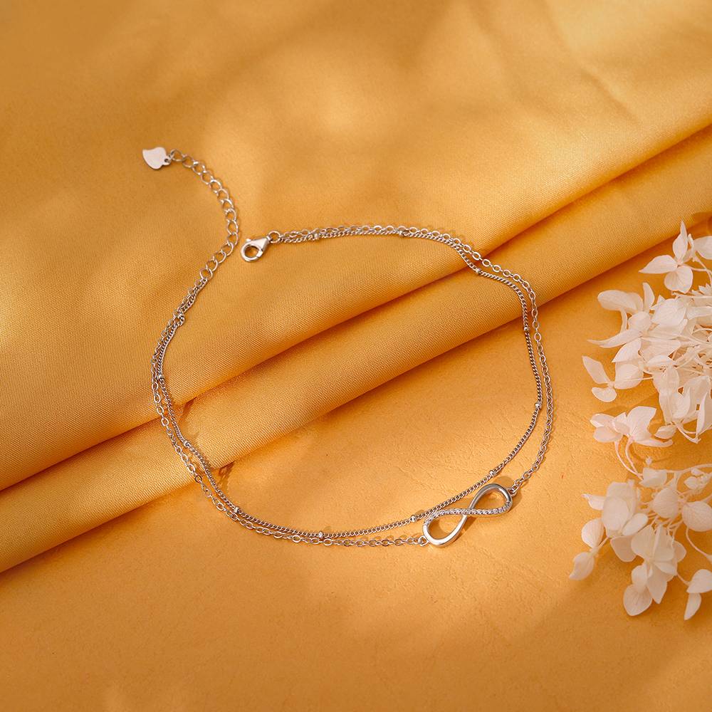 925 Silver Infinite Glow Anklet : A0375