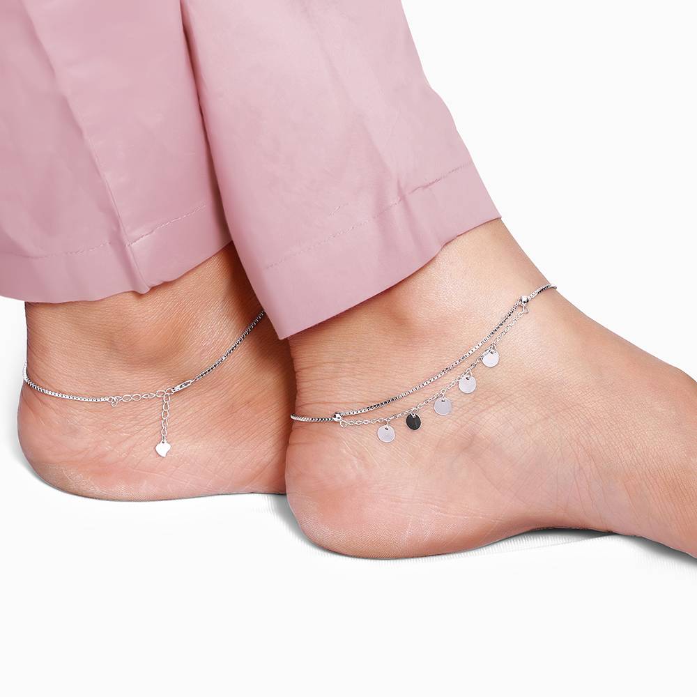 925 Silver Dreamy Charms Anklet : A0386