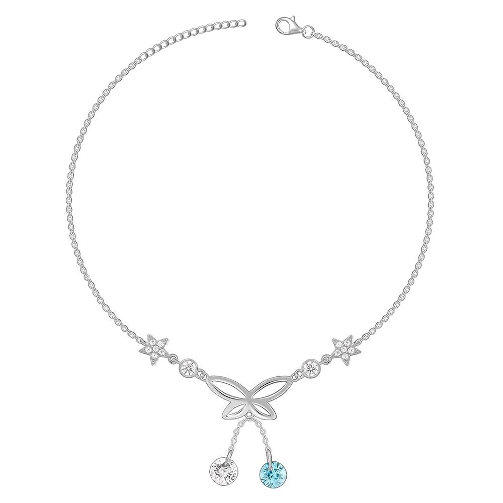 925 Silver Be A Butterfly Anklet : A0413