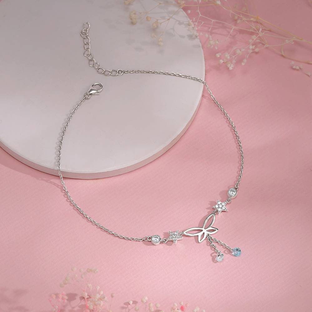 925 Silver Be A Butterfly Anklet : A0413