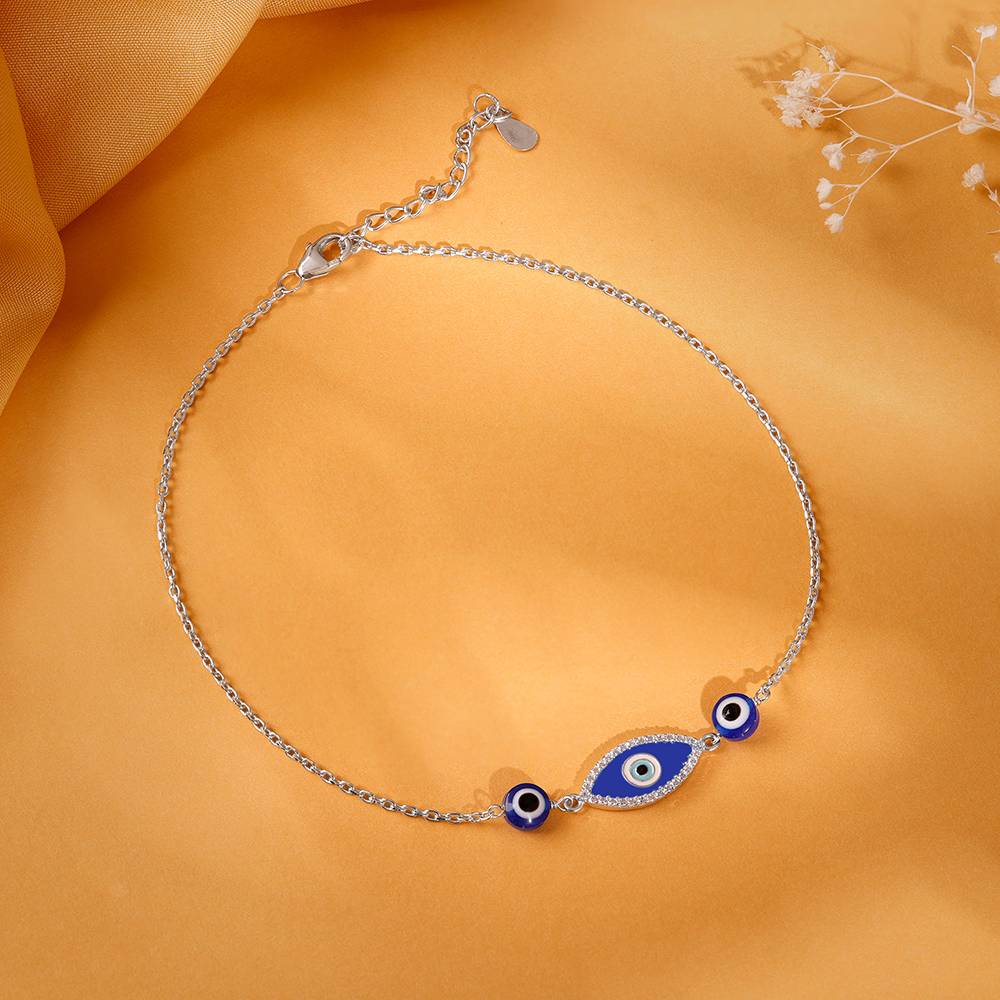 925 Silver Eternal Nazariya Anklet| Raksha Bandhan Rakhi For Women : A0430