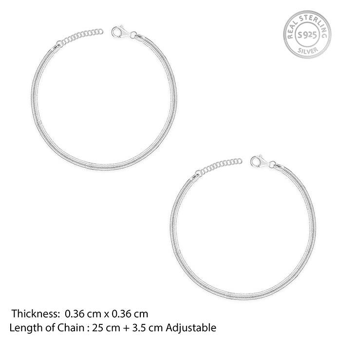 925 Silver Eternal Elegance Anklet,Single | Gifts For Women And Girls : A0469