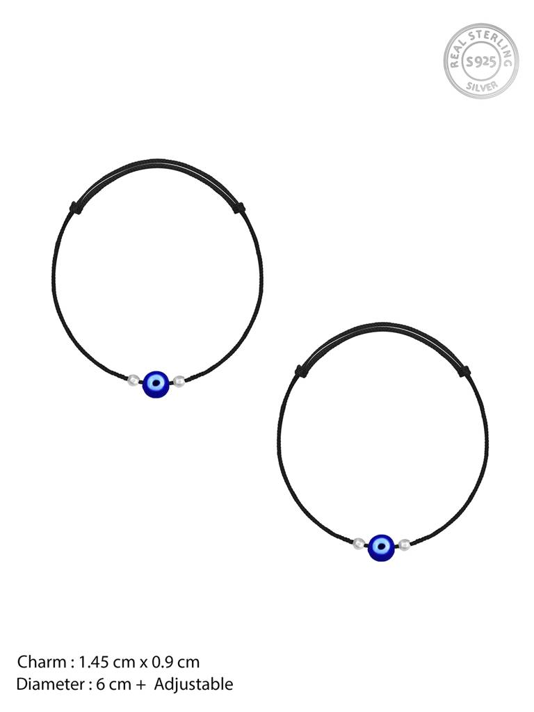 GIVA 925 Sterling Silver Evil Eye Anklet