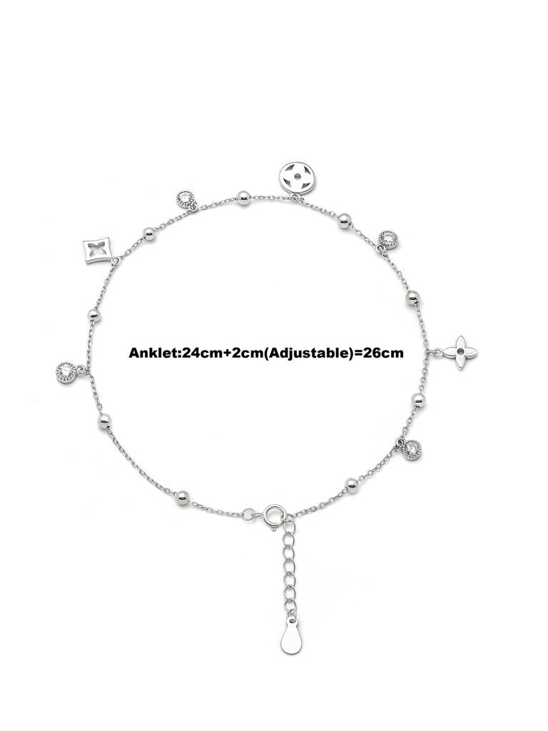 Silver Glory Star Anklet : A111