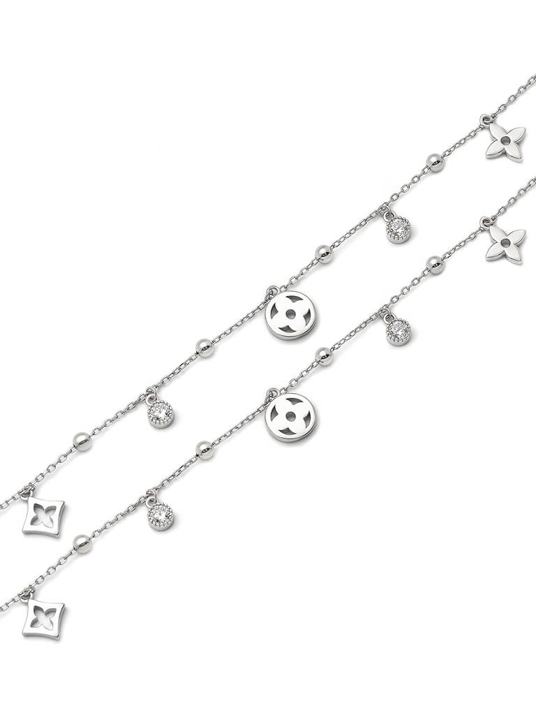 Silver Glory Star Anklet : A111