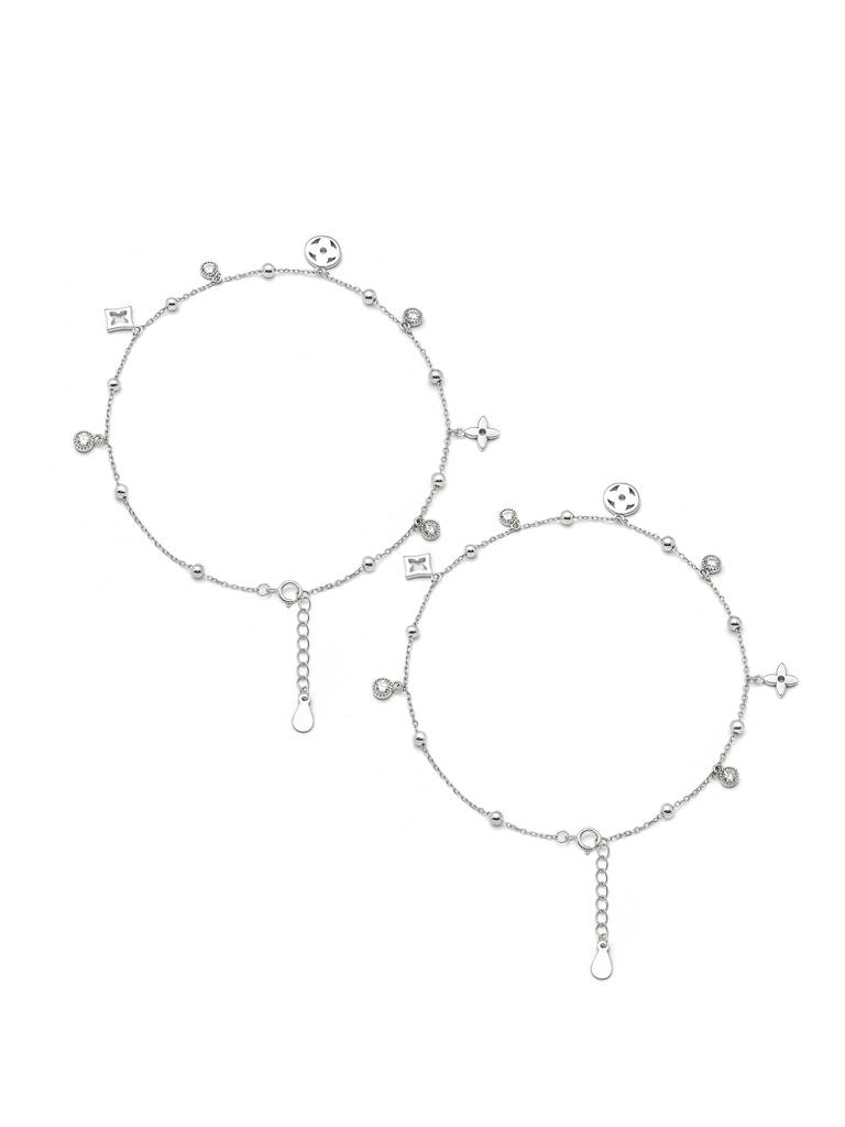 Silver Glory Star Anklet : A111