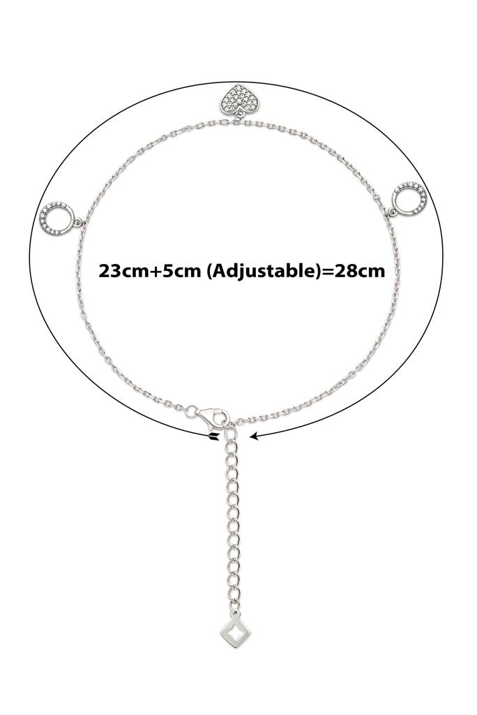 925 Sterling Silver Annie Anklet : A28