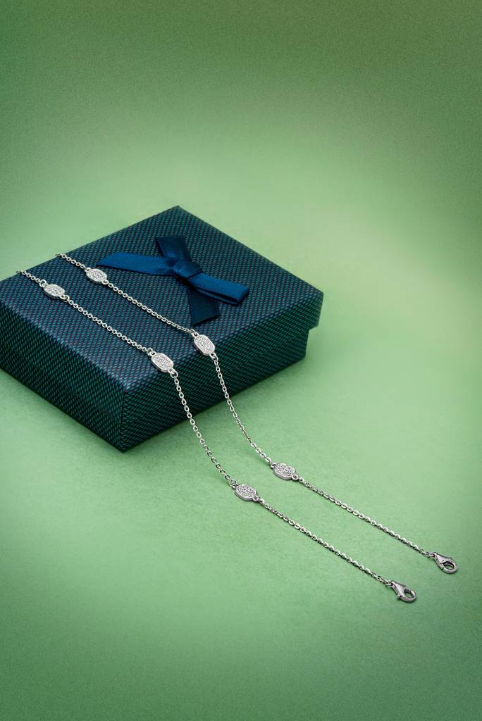 925 Sterling Silver Maria Anklet : A33