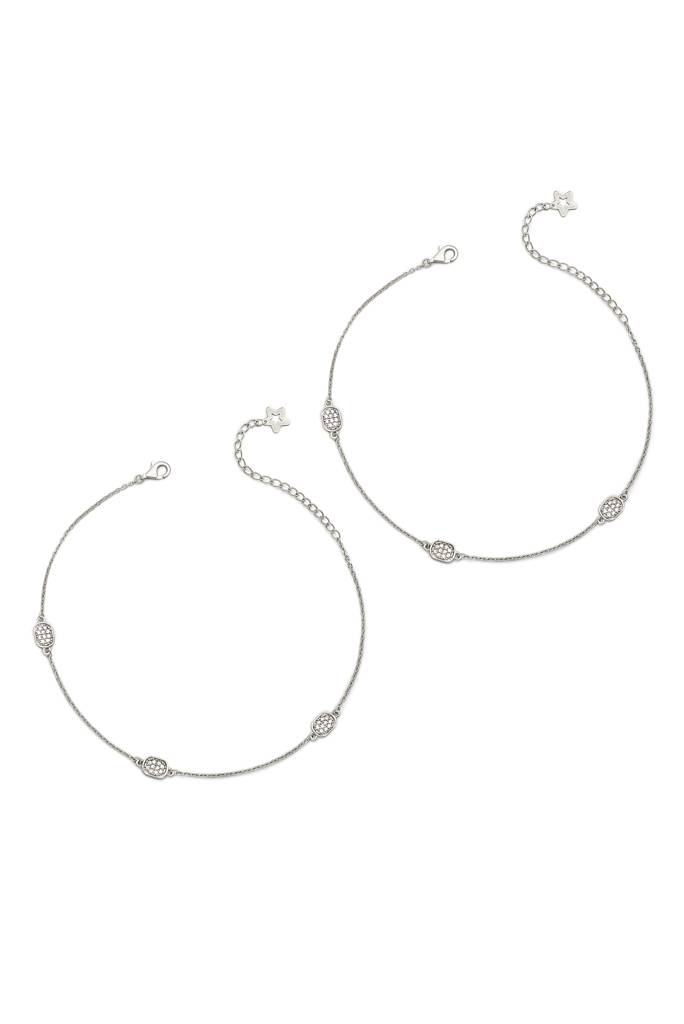 925 Sterling Silver Maria Anklet : A33