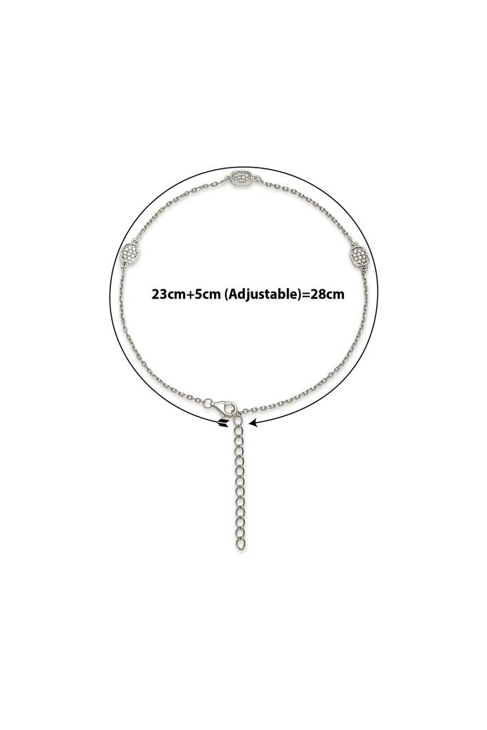 925 Sterling Silver Maria Anklet : A33