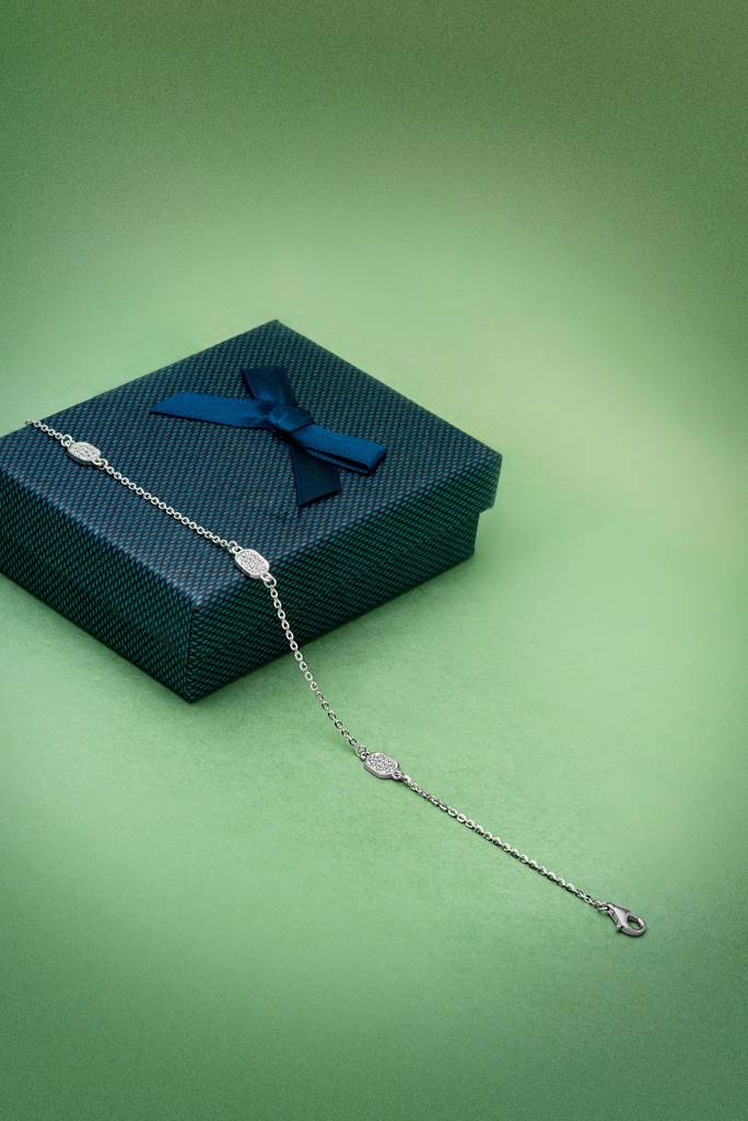 925 Sterling Silver Maria Anklet : A34